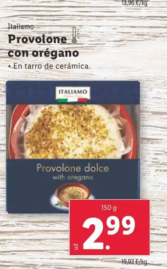 Lidl Italiamo Provolone con orégano oferta