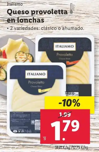 Lidl Italiamo Queso provoletta en lonchas oferta