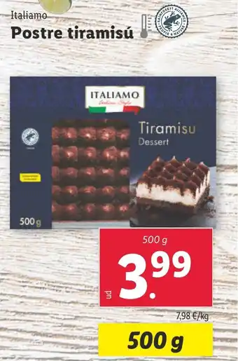 Lidl Italiamo Postre tiramisú oferta