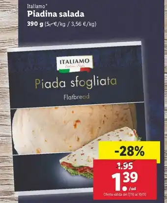 Lidl Pan de pita italiamo oferta