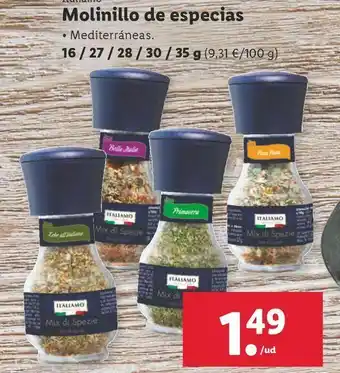 Lidl Molinillo para especias oferta