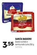 Coviran GARCÍA BAQUERO Queso curado o semicurado cuña oferta
