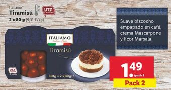 Lidl Tiramisú italiamo oferta