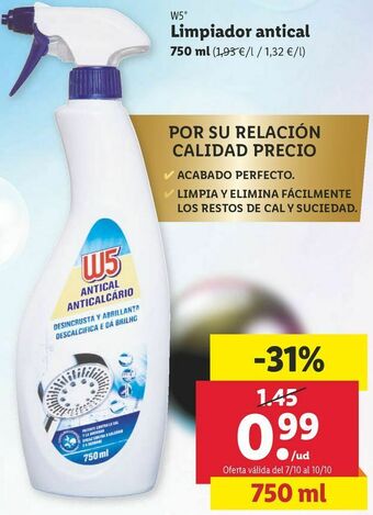 Lidl Limpiadores w5 oferta