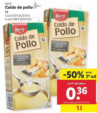 Lidl Caldo de pollo kania oferta
