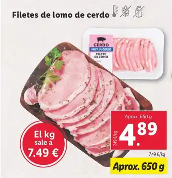Lidl Filetes de lomo de cerdo! oferta