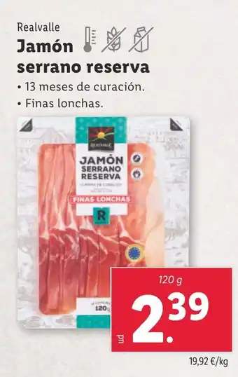 Lidl Jamón serrano reserva oferta