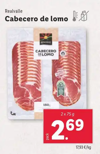 Lidl Cabecero de lomo oferta