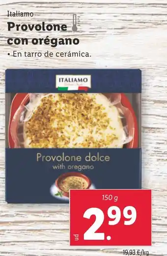 Lidl Provolone con orégano oferta