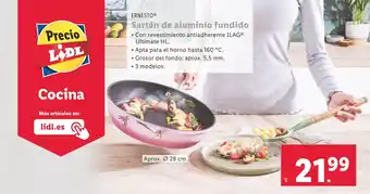 Lidl Sartén de aluminio fundido oferta