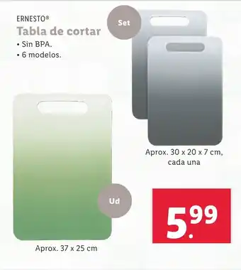Lidl Tabla de cortar oferta