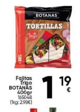 Family Cash Fajitas Trigo BOTANÁS 400gr oferta