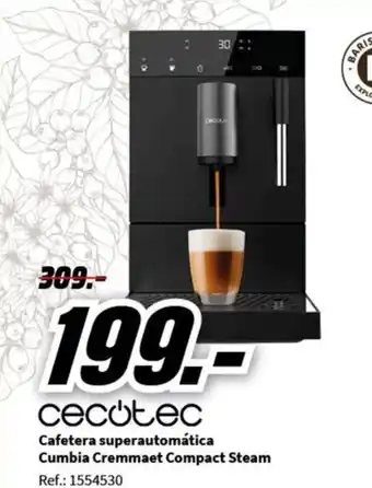 MediaMarkt Cafetera superautomática Cumbia Cremmaet Compact Steam Ref.: 1554530 oferta
