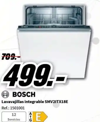 MediaMarkt Lavavajillas integrable SMV2ITX18E Ref.: 1501001 oferta