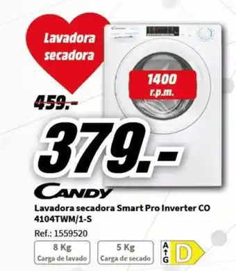 MediaMarkt Lavadora secadora Smart Pro Inverter CO 4104TWM/1-S oferta
