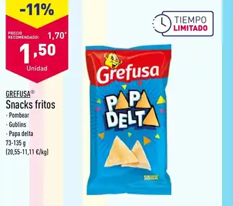 ALDI GREFUSA Snacks fritos oferta