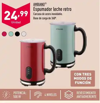 ALDI AMBIANOⓇ Espumador leche retro oferta