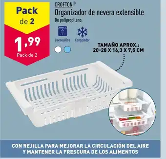 ALDI Organizador de nevera extensible oferta
