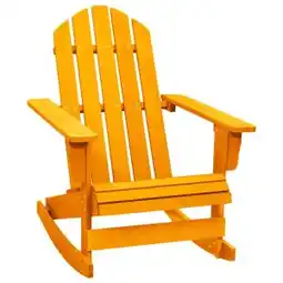Brico Depôt vidaXL silla mecedora de jardín adirondack madera maciza abeto naranja oferta