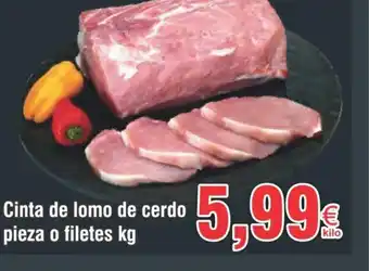 FROIZ Cinta de lomo de cerdo pieza o filetes kg oferta