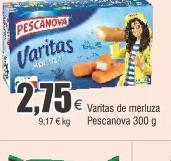 FROIZ Varitas de merluza Pescanova 300 g oferta