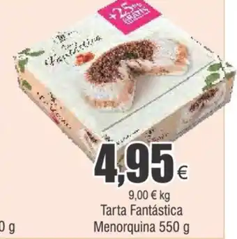 FROIZ Tarta Fantástica Menorquina 550 g oferta