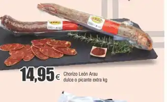 FROIZ Chorizo León Arau dulce o picante extra kg oferta