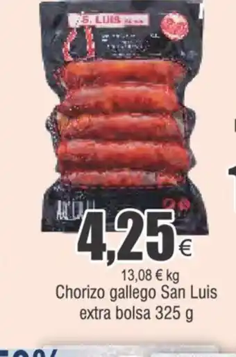 FROIZ Chorizo gallego San Luis extra bolsa 325 g oferta