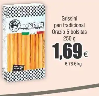 FROIZ Grissini pan tradicional Orazio 5 bolsitas 250 g oferta