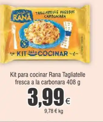 FROIZ Kit para cocinar Rana Tagliatelle fresca a la carbonara 408 g oferta