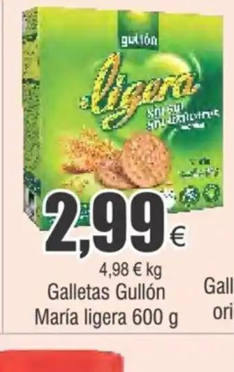 FROIZ Galletas Gullón María ligera 600 g oferta