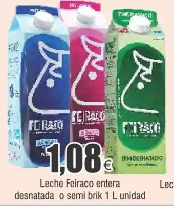 FROIZ Leche Feiraco semidesnatada sin lactosa 1 L oferta