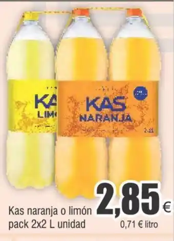 FROIZ Kas naranja o limón pack 2x2 L unidad oferta