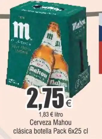 FROIZ Cerveza Mahou clásica botella Pack 6x25 cl oferta