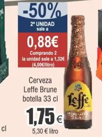 FROIZ Cerveza Leffe Brune botella 33 cl oferta
