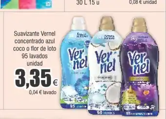 FROIZ Suavizante Vernel concentrado azul coco o flor de loto 95 lavados unidad oferta