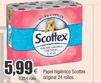 FROIZ Papel higiénico Scottex original 24 rollos oferta