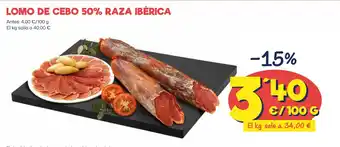 AhorraMas LOMO DE CEBO 50% RAZA IBÉRICA oferta