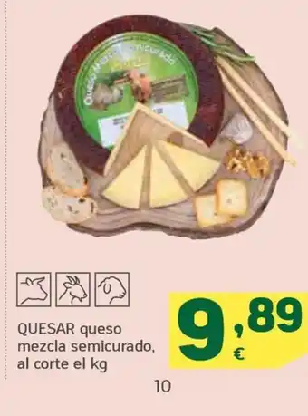 HiperDino QUESAR queso mezcla semicurado, al corte el kg oferta