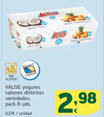 HiperDino KALISE yogures sabores distintas variedades oferta