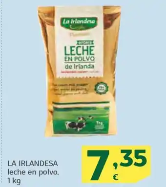 HiperDino LA IRLANDESA leche en polvo, oferta