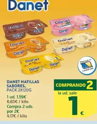 HiperDino DANET NATILLAS SABORES, oferta