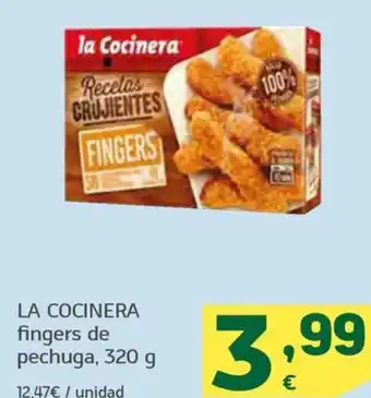 HiperDino LA COCINERA fingers de pechuga, 320 g oferta