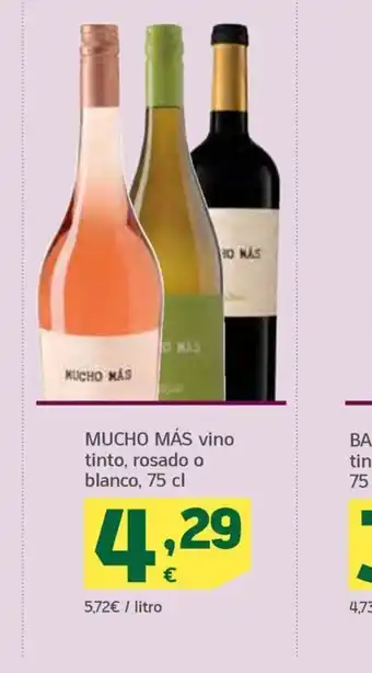 HiperDino MUCHO MÁS vino tinto, rosado o blanco, 75 cl oferta