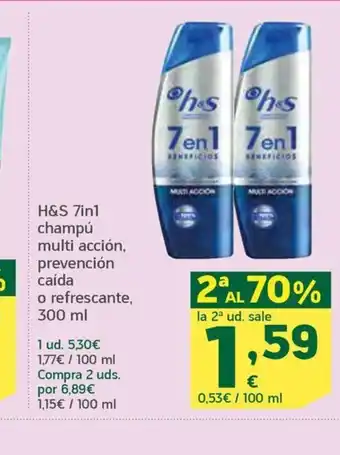 HiperDino H&S 7in1 champú multi acción, prevención oferta
