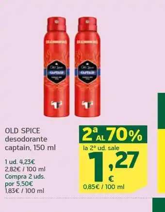 HiperDino OLD SPICE desodorante captain, 150 ml oferta