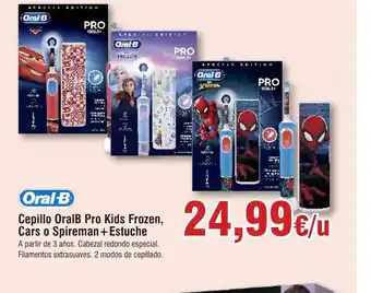 FROIZ Cepillo OralB Pro Kids Frozen, Cars o Spireman + Estuche oferta
