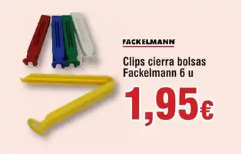 FROIZ Clips cierra bolsas Fackelmann 6 u oferta