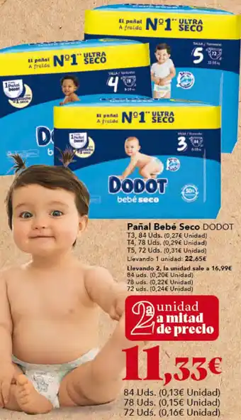 Gadis Pañal Bebé Seco DODOT oferta