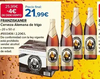 Costco FRANZISKANER Cerveza Alemana de trigo oferta